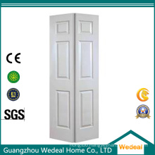 Bi-Folding Six Panel Interior Wooden Door Hollow Core White Primed for Project